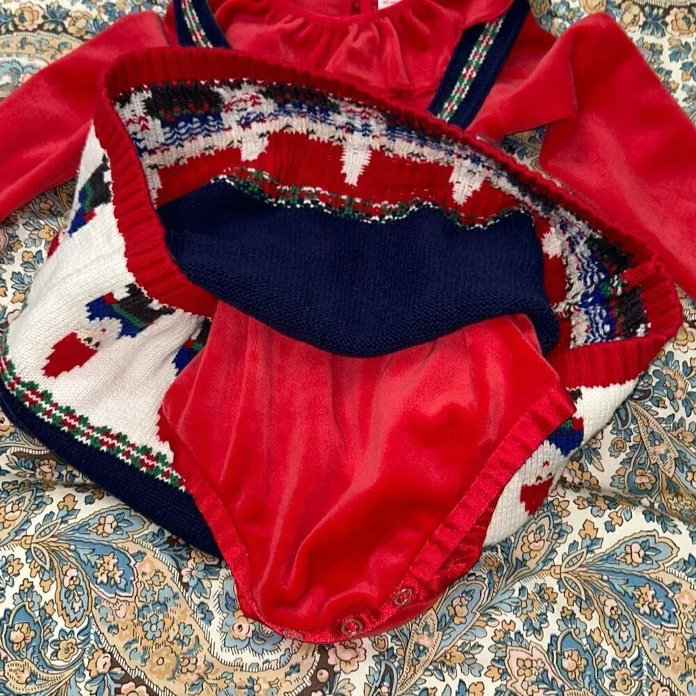 Hanna andersson gnome sweater dress set 2t